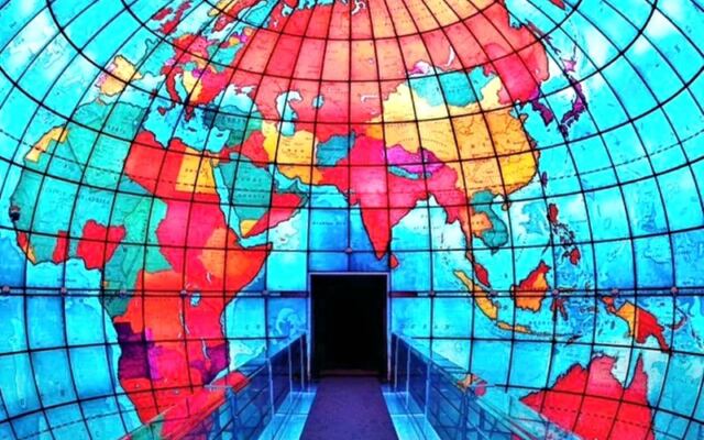 You Can Walk Straight Into the Center of the World Inside This Three-Story Stained Glass Globe in Massachusetts