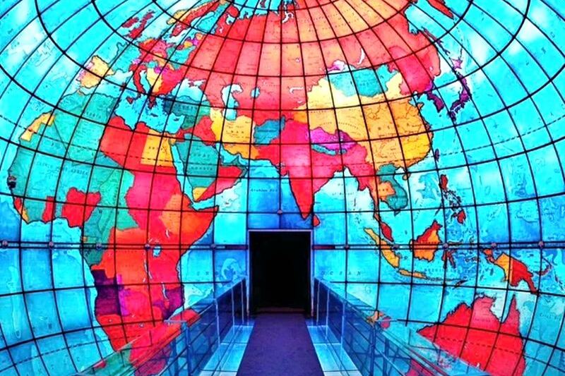 You Can Walk Straight Into the Center of the World Inside This Three-Story Stained Glass Globe in Massachusetts