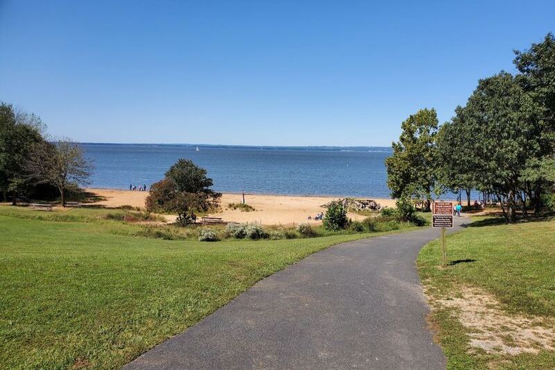 This Maryland state park hides a quiet bay beach that’s perfect for a family swim day