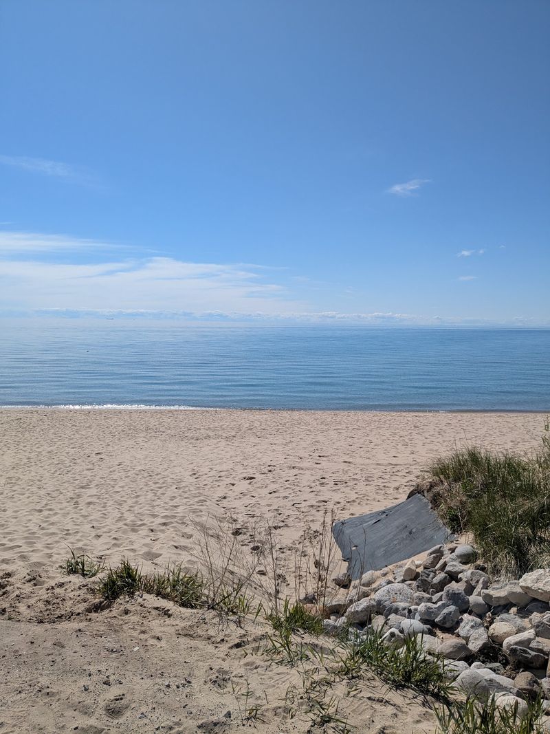 A Beach Barely Wider Than the Parking Lot A Beach Barely Wider Than the Parking Lot