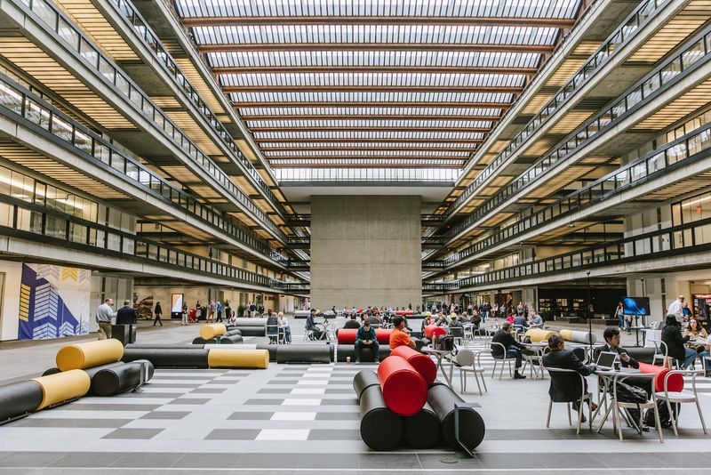 A Business Center With Public Space