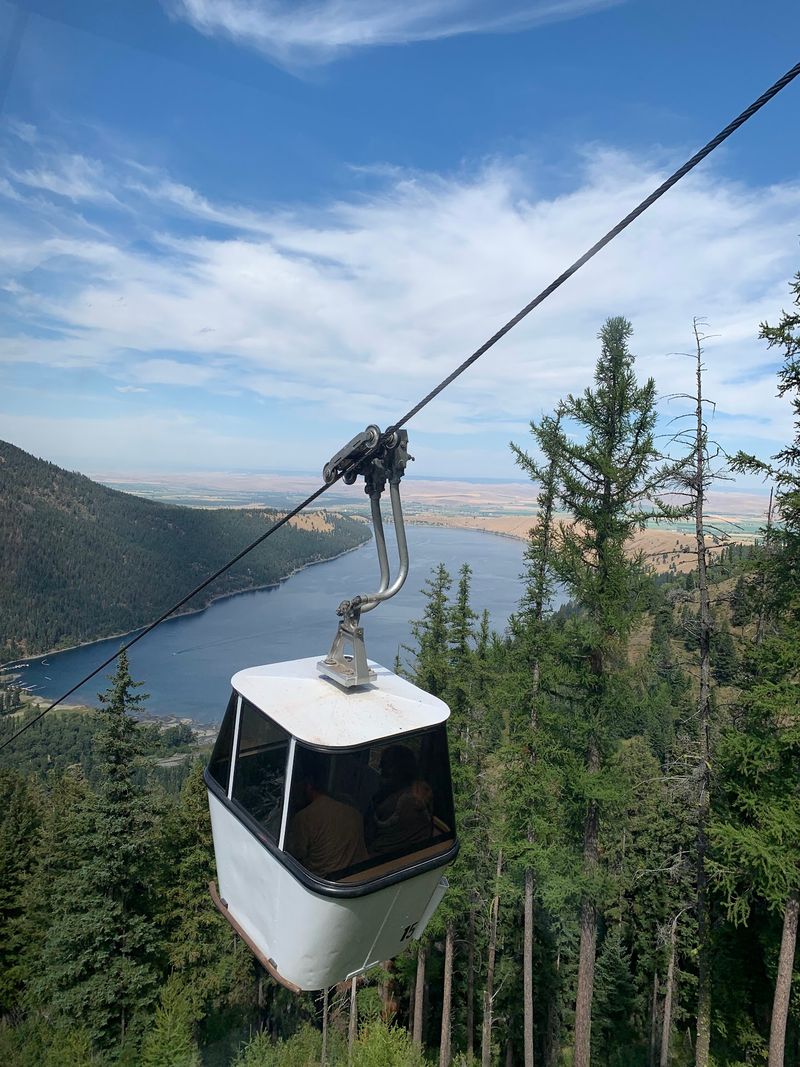 A Cable Car Waiting at the Edge of Wallowa Lake A Cable Car Waiting at the Edge of Wallowa Lake