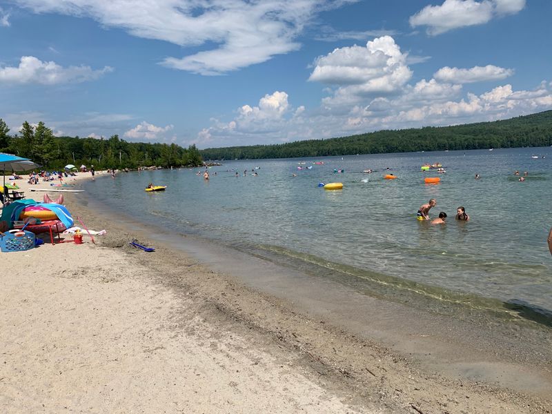 A Clear-Water Beach on Lake Sunapee