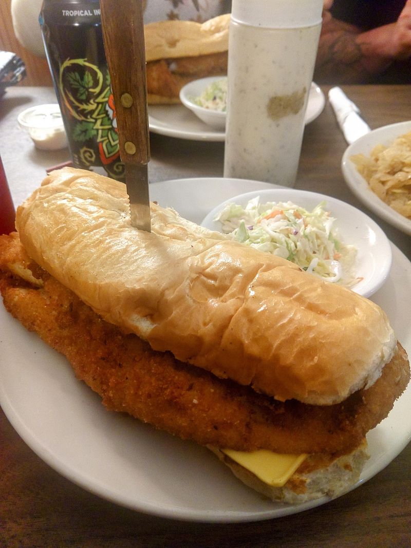 A Fish Sandwich on a Mancini's Roll A Fish Sandwich on a Mancini's Roll