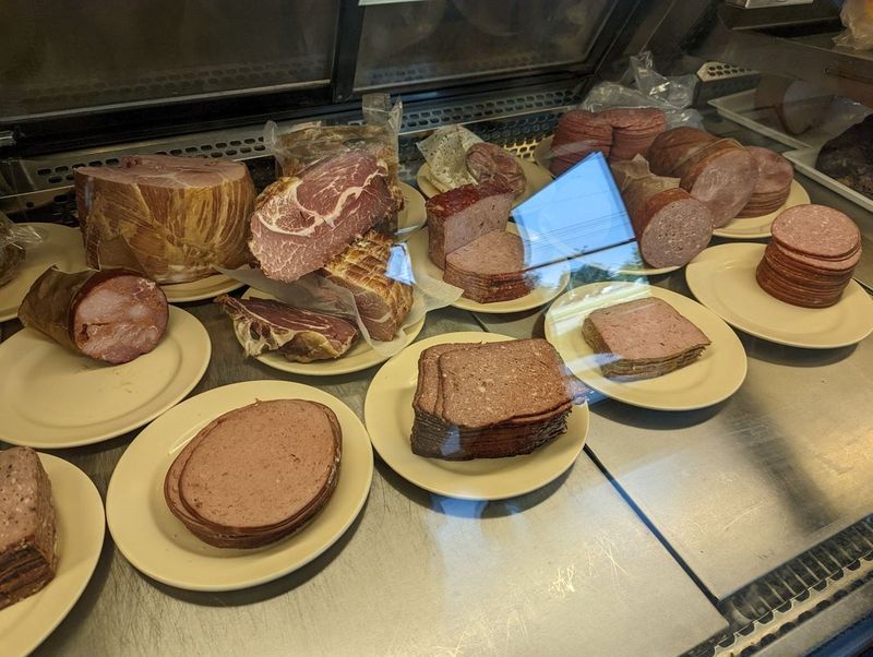 A German Deli Case With Fun Names To Say Out Loud A German Deli Case With Fun Names To Say Out Loud