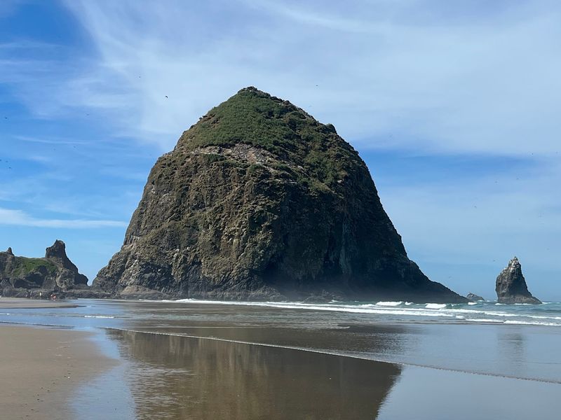 A Giant Sea Stack at the Edge of Town A Giant Sea Stack at the Edge of Town