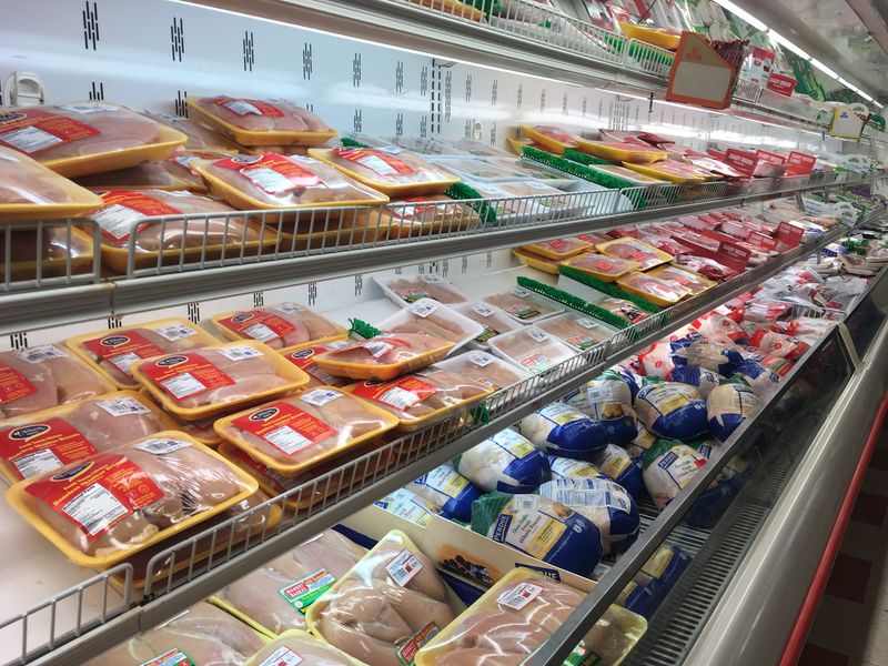 A Meat Counter With Real Butchers