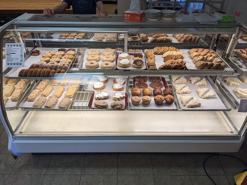 A Pastry Case Packed With Kringla and Scones