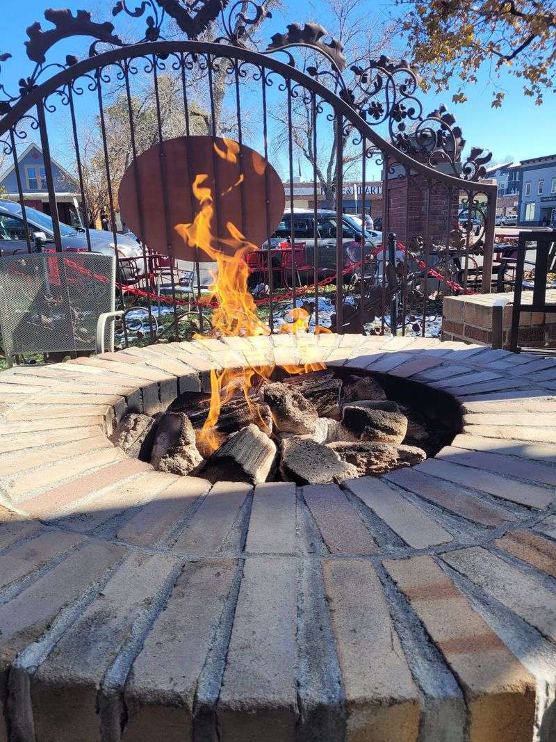 A Patio With a Fire Pit