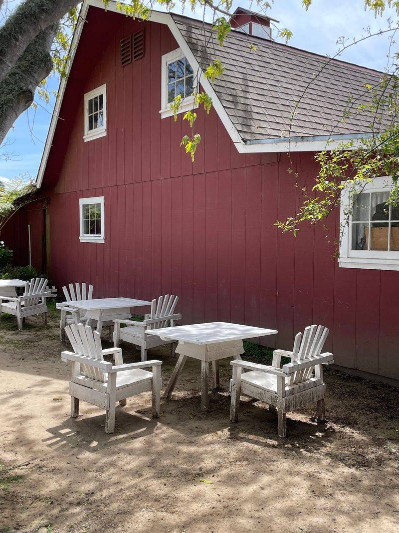 A Red Barn Farm Near the Coast