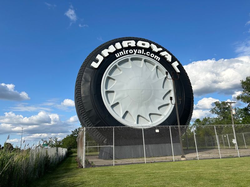 A Rubber Giant Beside Interstate 94 A Rubber Giant Beside Interstate 94