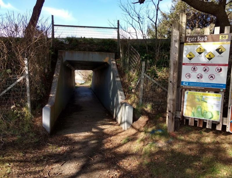 A Sandy Stop With a Tunnel Entrance