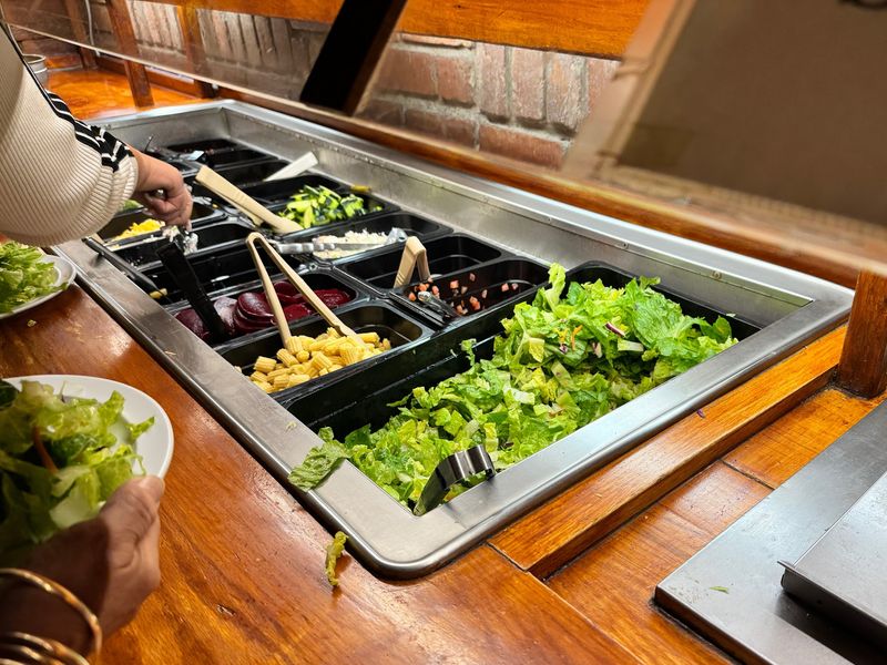 A Self-Serve Salad Bar With Range A Self-Serve Salad Bar With Range