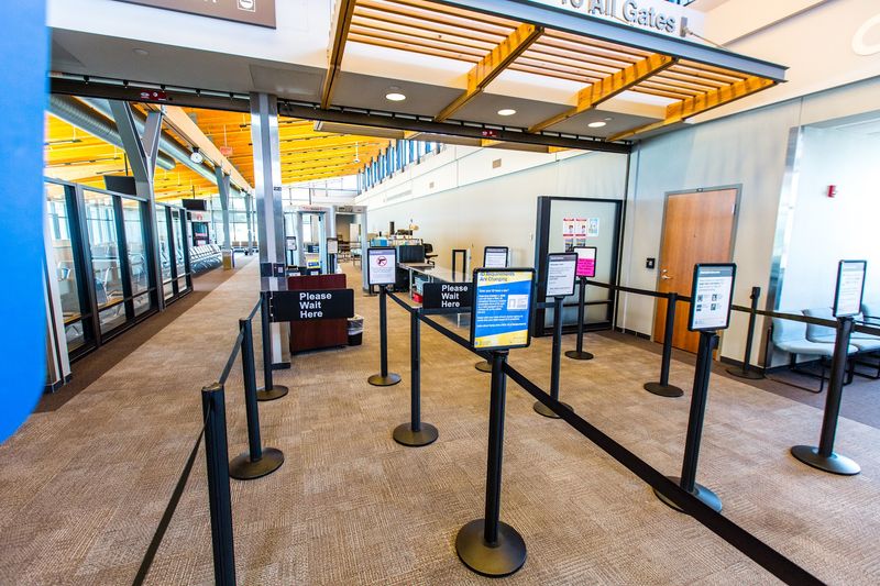 A Single Security Lane and a Calmer Pace A Single Security Lane and a Calmer Pace