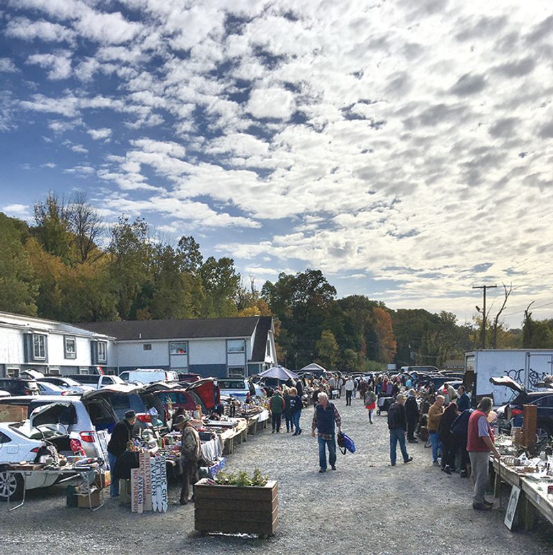 An Antique Market Near the Delaware River An Antique Market Near the Delaware River