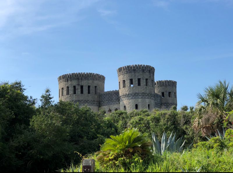 An Irish Castle Standing Quietly Off Coastal Highway