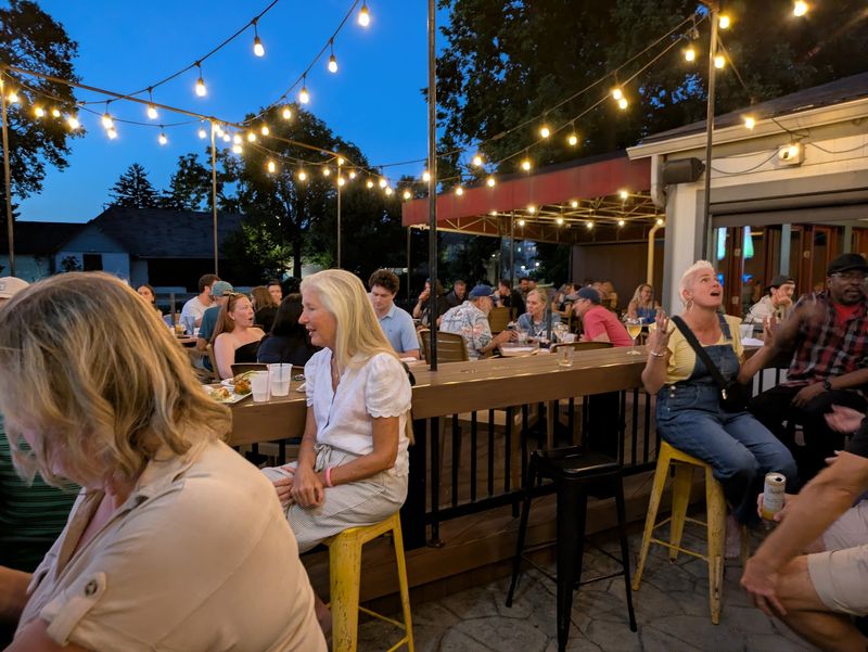 An Outdoor Bar With a Front-Row Seat