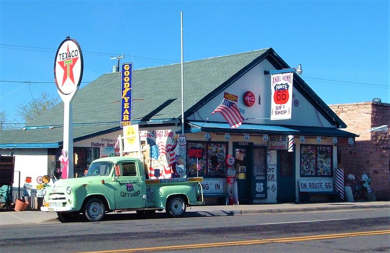 Angel & Vilma Delgadillo’s Original Route 66 Gift Shop, Seligman, Arizona Angel & Vilma Delgadillo’s Original Route 66 Gift Shop, Seligman, Arizona
