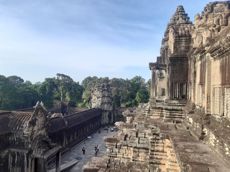 Angkor Wat Temple Stairs, Cambodia Angkor Wat Temple Stairs, Cambodia