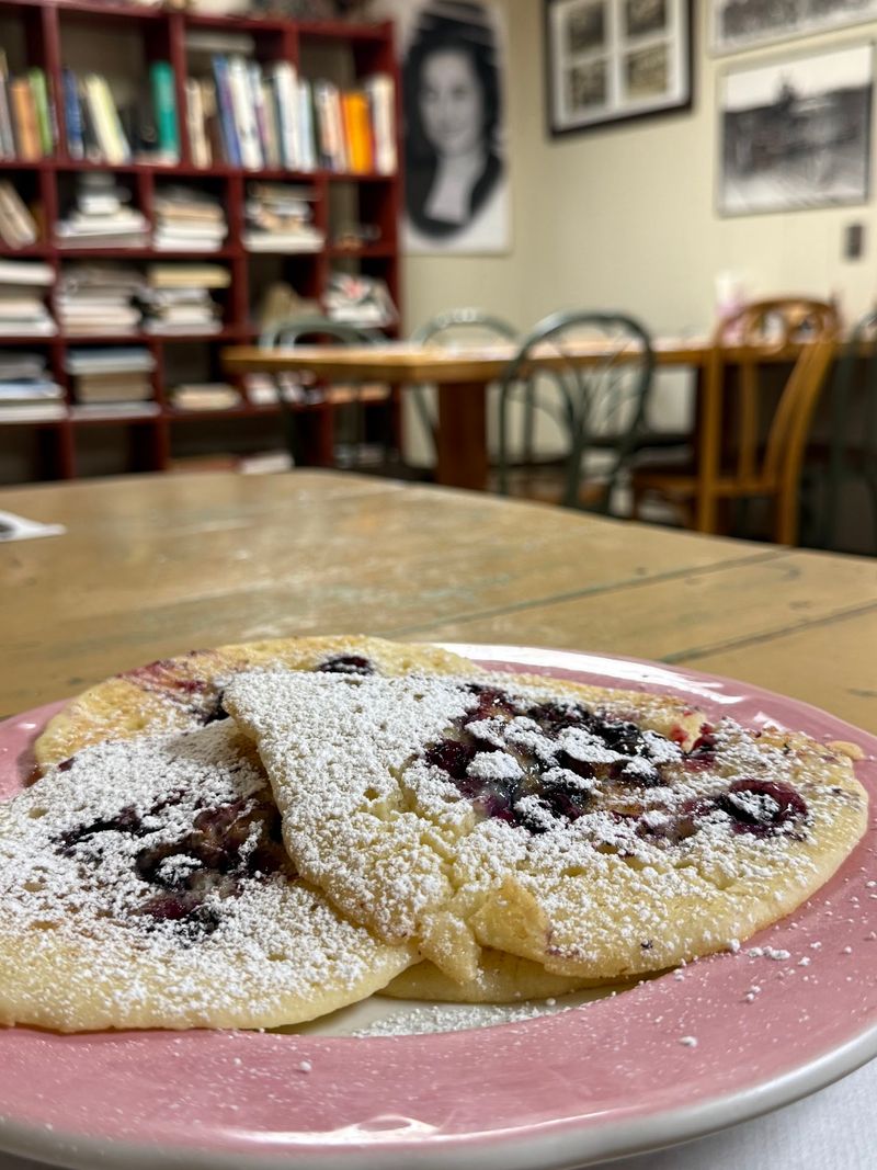 Blueberry Pancakes at the Table
