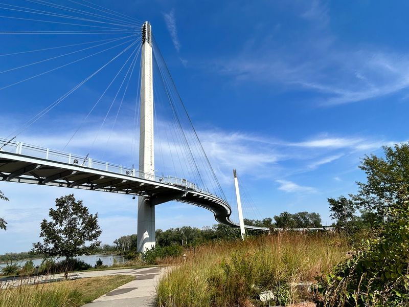Bob Kerrey Pedestrian Bridge, Omaha, Nebraska Bob Kerrey Pedestrian Bridge, Omaha, Nebraska