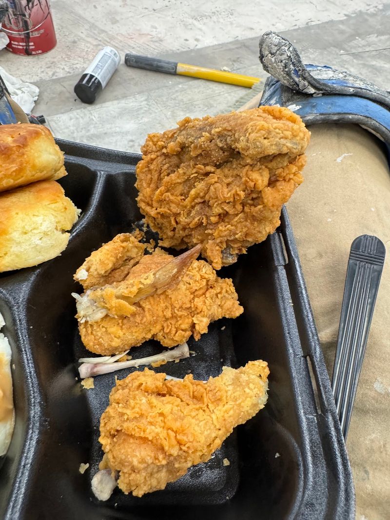 Bone-In Fried Chicken Straight From the Fryer