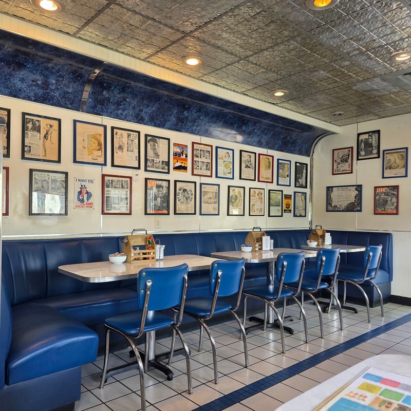 Booths, Stools, and Memorabilia Everywhere