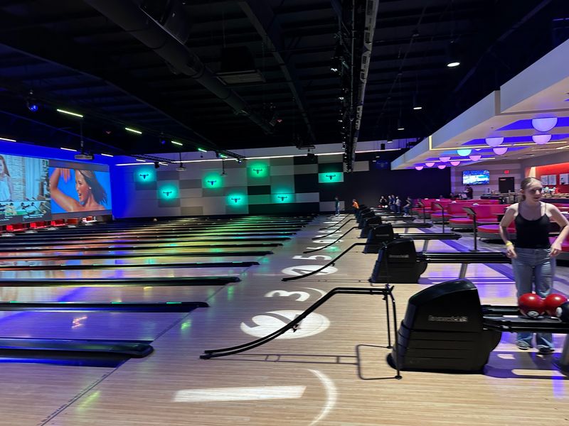 Bowling Lanes and a Glowing Arcade Bowling Lanes and a Glowing Arcade