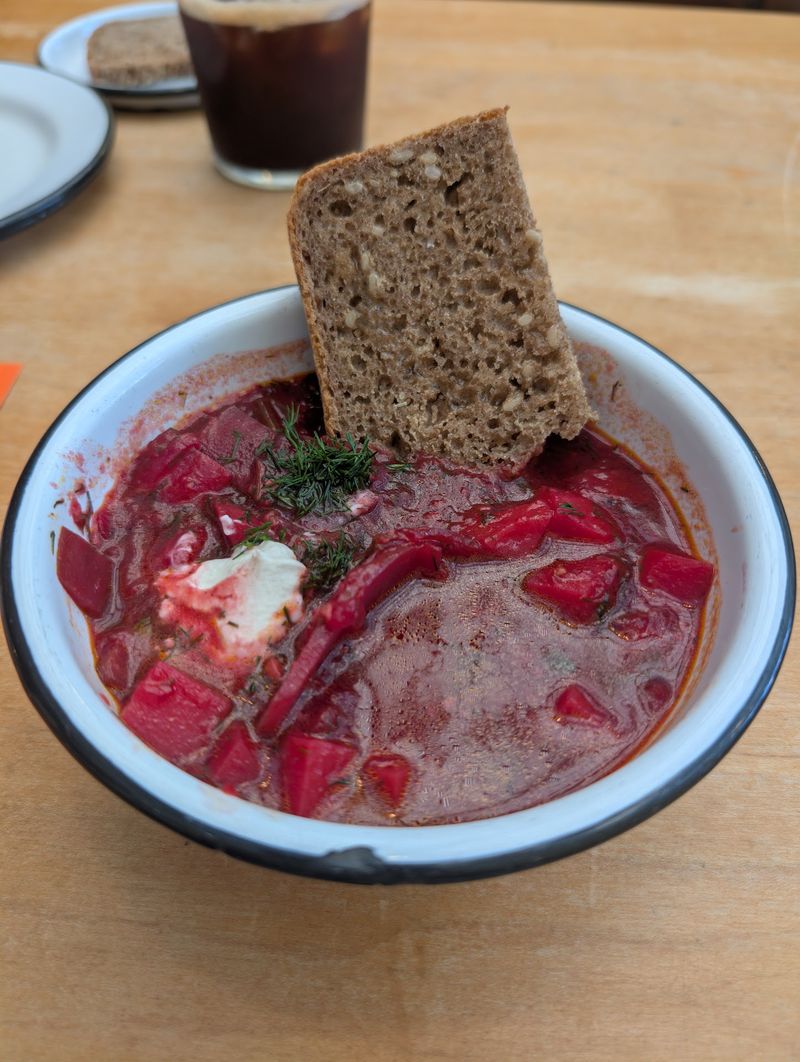 Bright Red Borscht and a Slice of Rye Bright Red Borscht and a Slice of Rye