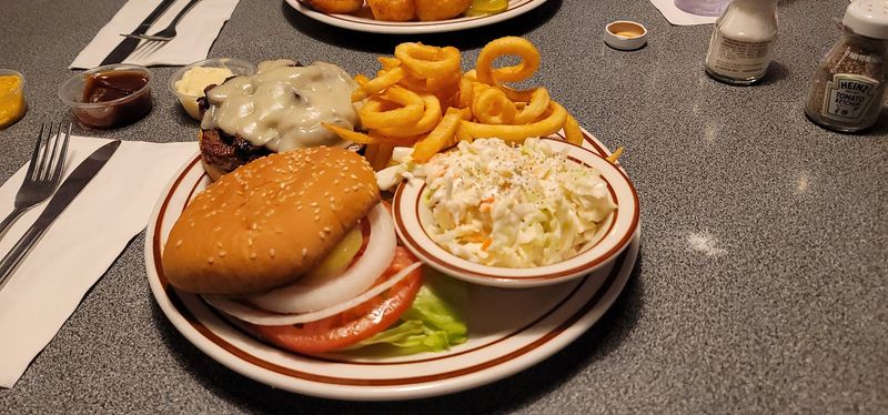 Burgers Served With Curly Fries