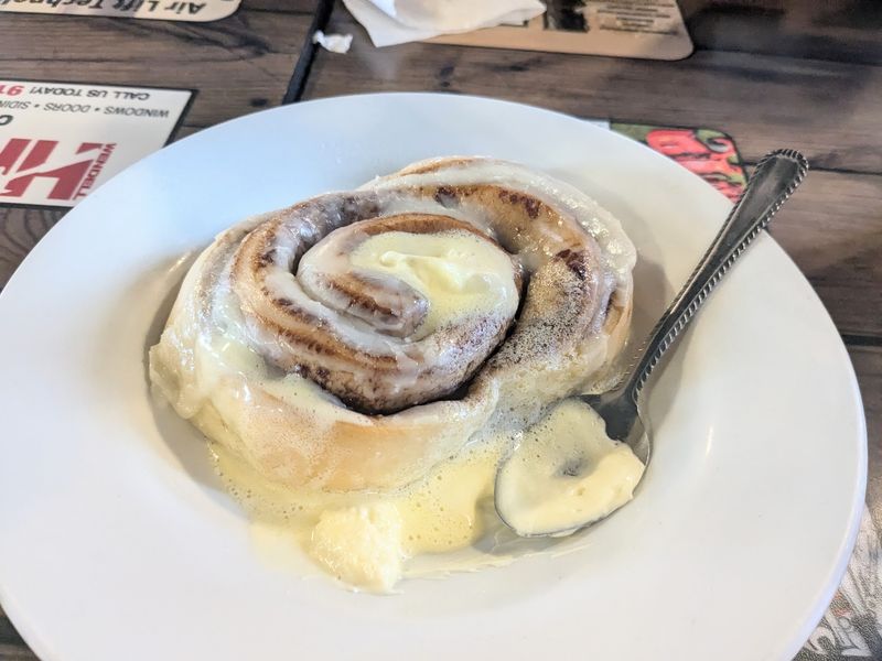Cinnamon Rolls and Hearty Breakfast Plates