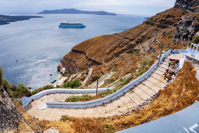 Cliffside Stairs of Santorini, Greece Cliffside Stairs of Santorini, Greece