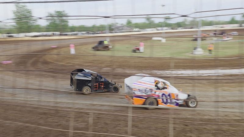 Close-Up Racing on a 1/5th Mile Track Close-Up Racing on a 1/5th Mile Track