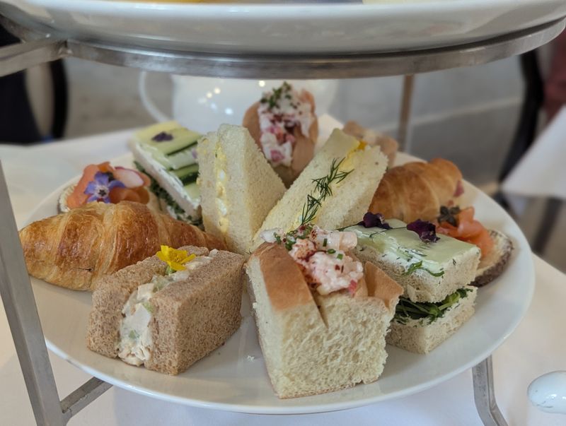 Finger Sandwiches on the Bottom Tier