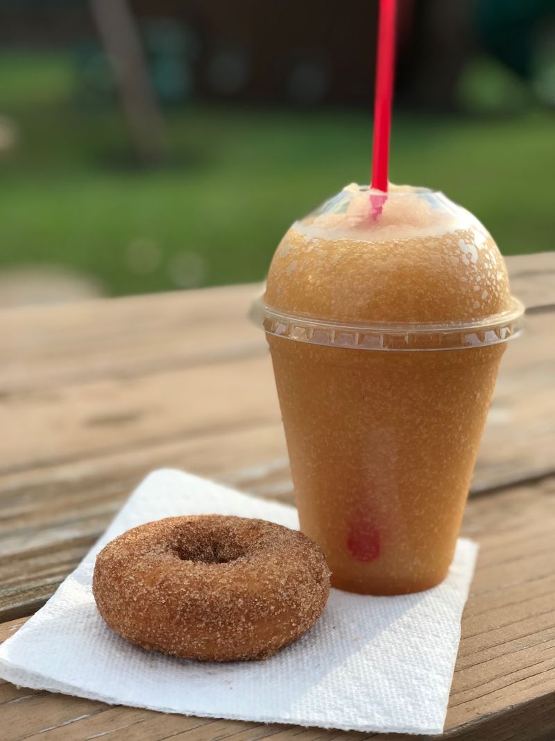 Fresh Cake Doughnuts and Apple Cider Slushies Fresh Cake Doughnuts and Apple Cider Slushies