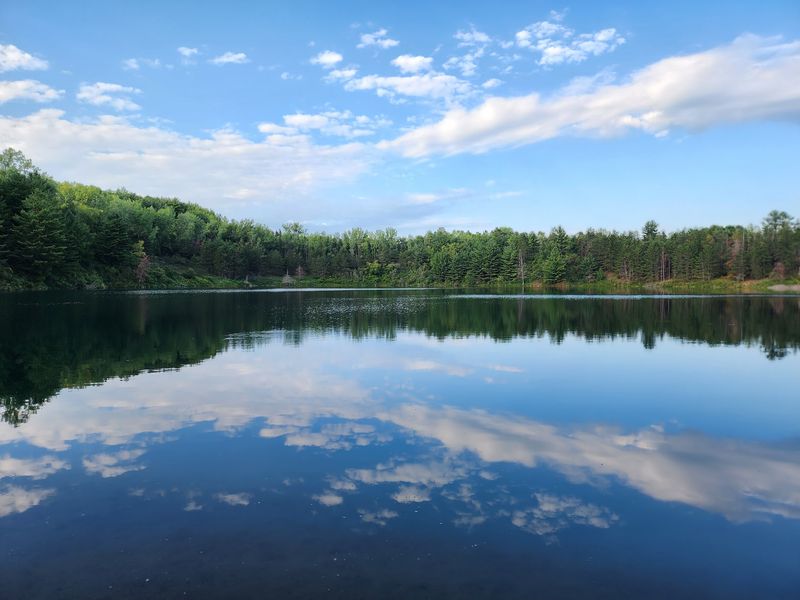 Glass-Clear Water in the Mine Pit Lakes