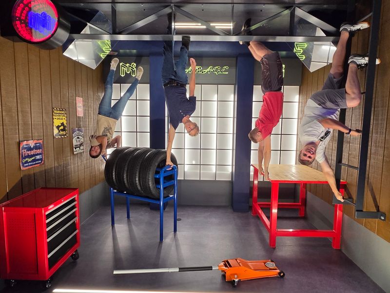 Hanging Upside Down in a Motor City Garage Hanging Upside Down in a Motor City Garage