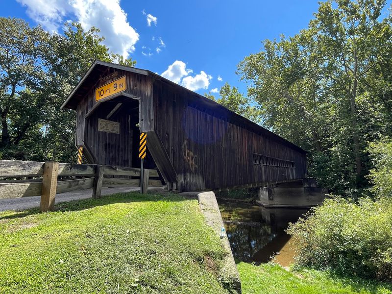 Historic Benetka Road Covered Bridge, Ohio, Ashtabula Historic Benetka Road Covered Bridge, Ohio, Ashtabula