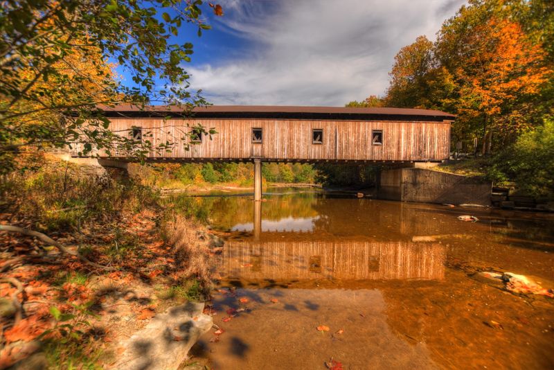 Historic Olin's Covered Bridge, Ohio, Ashtabula Historic Olin's Covered Bridge, Ohio, Ashtabula