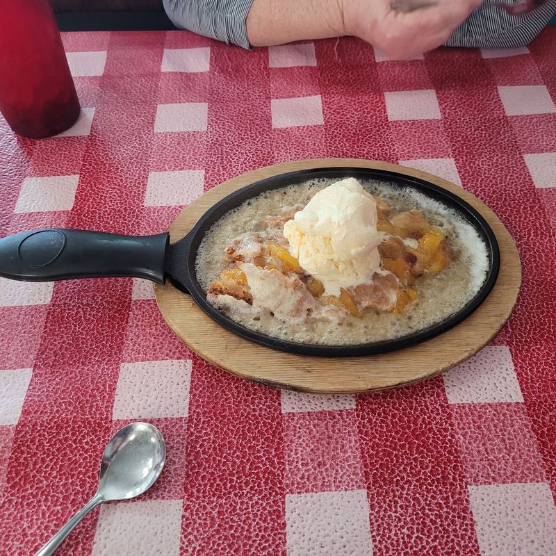 Hot Peach Pie in a Sizzling Puddle of Sauce Hot Peach Pie in a Sizzling Puddle of Sauce