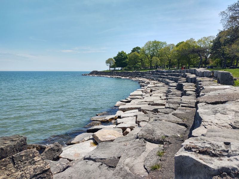 Limestone Steps and Crashing Waves
