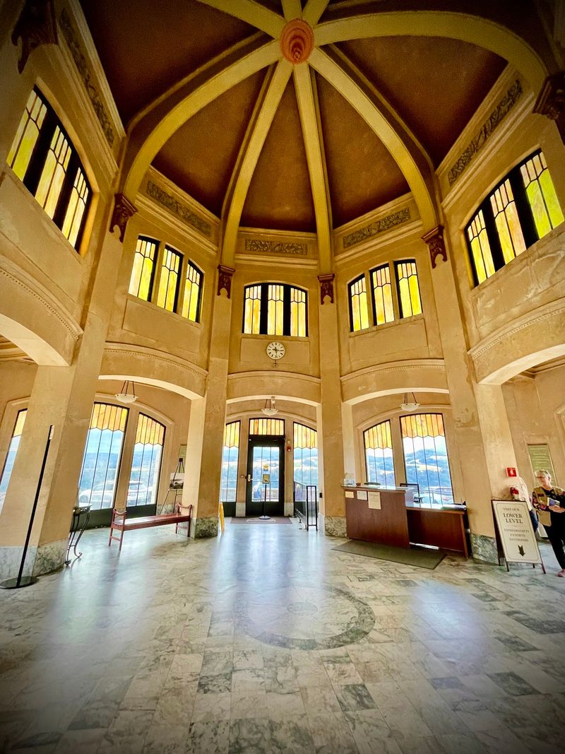 Marble Floors and Stained Glass Indoors