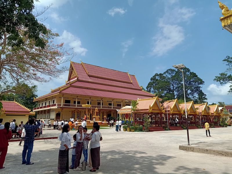 Monks Chanting and Young Students Learning Monks Chanting and Young Students Learning