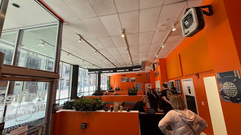 Orange Walls and Big Street Windows