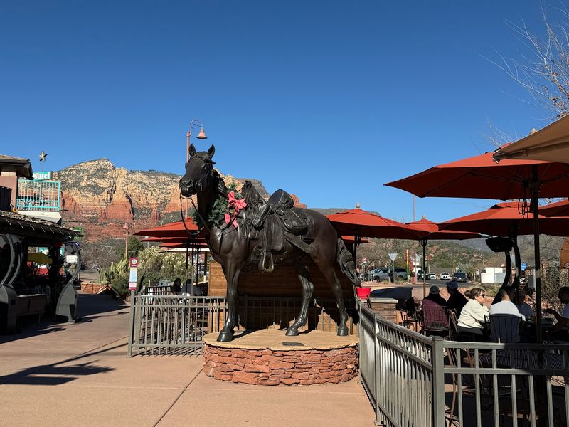 Patio Seats Facing Snoopy Rock