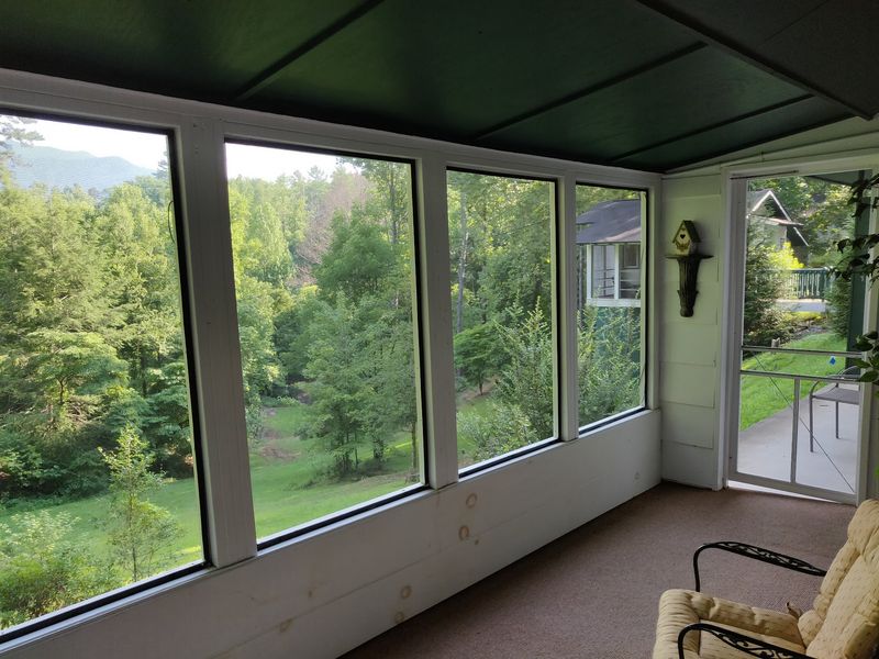 Porch Seats With a Smokies Panorama