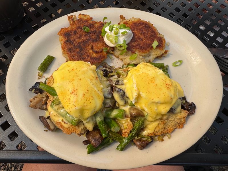 Potato Cakes and Cheese Grits