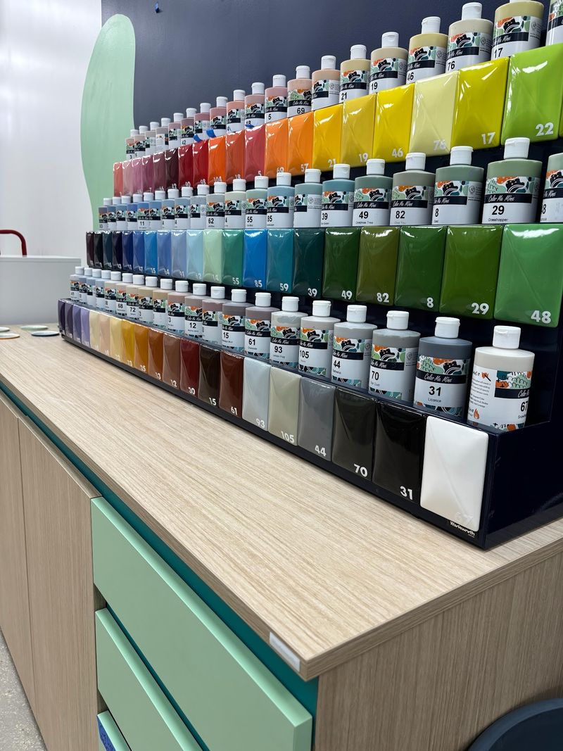 Rainbow Rows of Paint and Brushes Rainbow Rows of Paint and Brushes