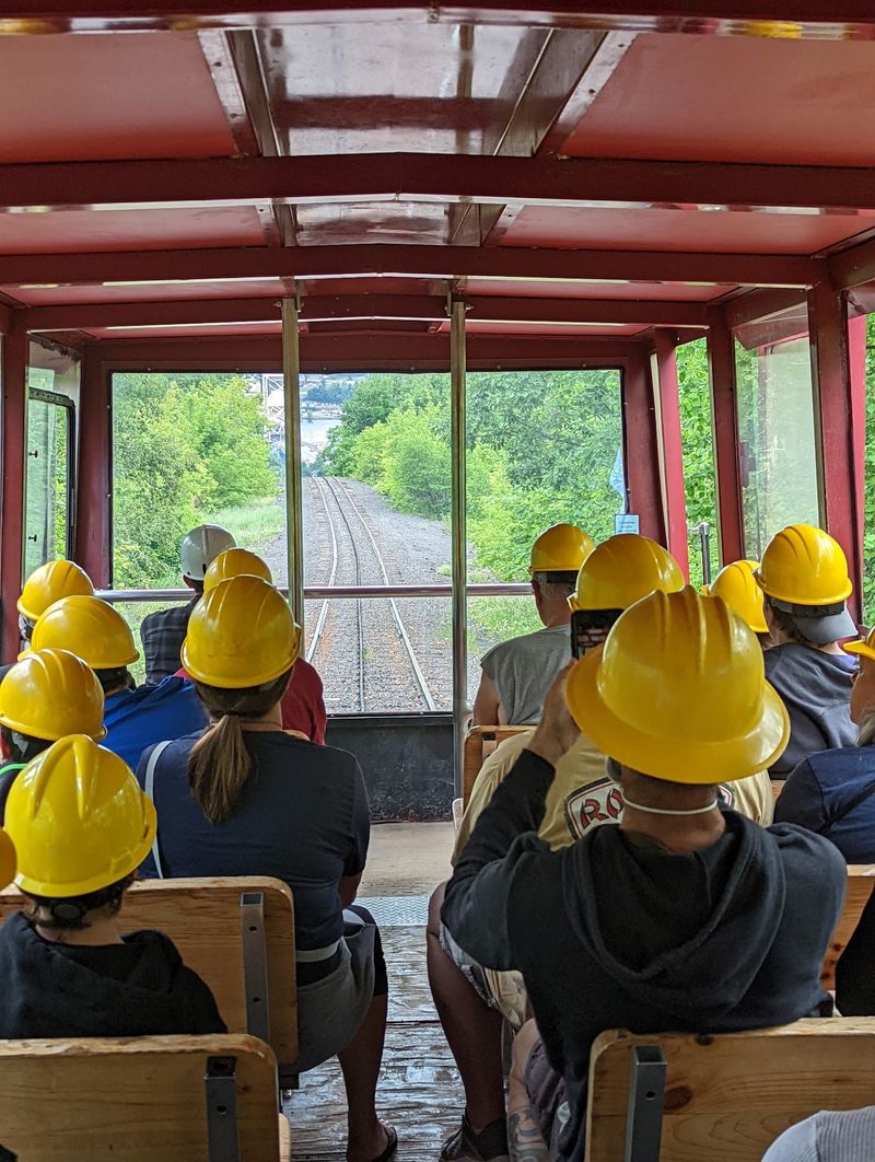 Riding the Cog Tram Down the Hillside Riding the Cog Tram Down the Hillside