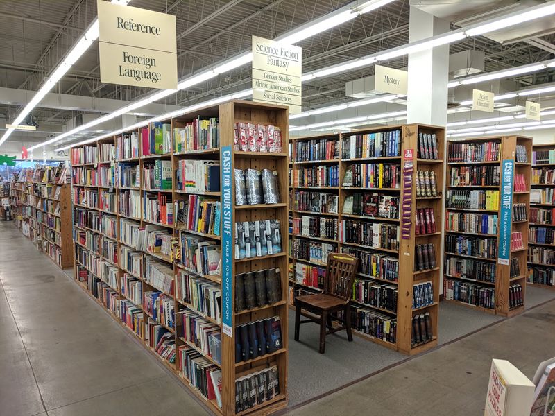 Rows of Used Books Sorted by Subject